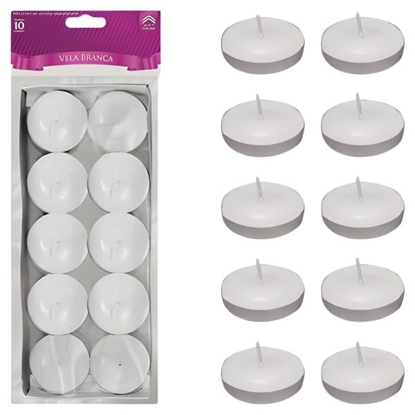 Vela Em Parafina Display C/10 Pcs 3*3Cm