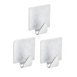 Cabide Auto Colante Inox c/4  Quadrado mg2808 7892017108502