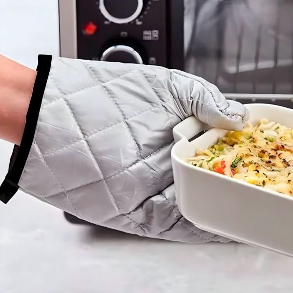 Luva Protecao Culinaria Prata Borda Bege  MG225-2