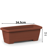 Vaso Retangular M 3L- Terra Cota - Imagem 2