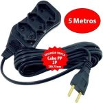 Extensao 5M Tomada Multipla Pt Pl 2X0,75Mm Saq. - Imagem 2