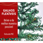 (5896) Arvore De Natal VERDE 90 Cm 80 Galhos - Imagem 4
