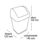 Lixeirinha De Mesa Basculada 2 Lts-Coleta Seletiva - Imagem 3