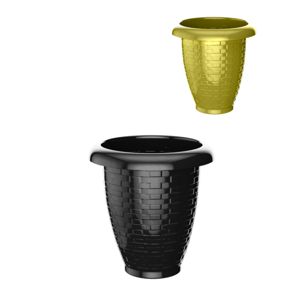 Vaso Para Planta Redondo Rattan N 20 - 3 Litros