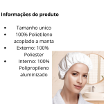 Touca Metalizada Termica Com Manta - Imagem 3