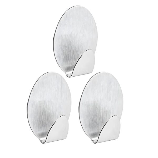 Cabide Auto Colante Inox - 4 Unidades - Oval - 7892017108496 MG2806