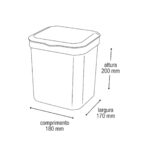 Lixeira de Pia Rattan com Tampa Preta 5 Litros - Imagem 2