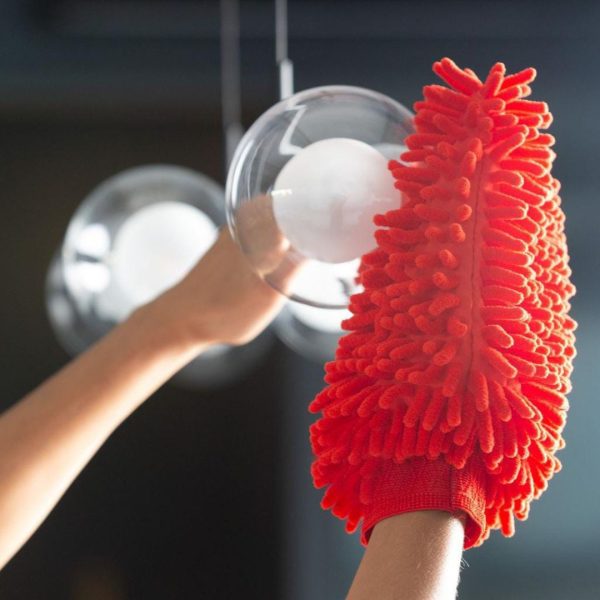 LUVA MICROFIBRA CHENILE TAM UNICO VERMELHO