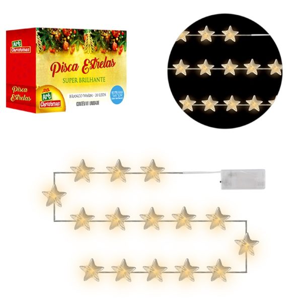 Pisca Estrelas 20 Leds 2M Bran