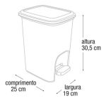 Cesto Para Roupas 50 Litros + Lixeira 7 Litros Com Pedal - Imagem 5
