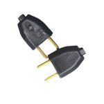 Plug Macho 2P Preto - Pino Oco - Granel - Certific - Imagem 2