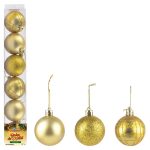 Bola Tb Cristal 6Cm 6Pcs Doura