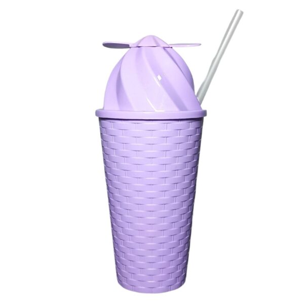 Copo De Plastico Com Tampa E Canudo - Nuvem MG2959