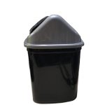 Lixeira Quad Basculante 7L Black Steel - Plasmont - Imagem 2