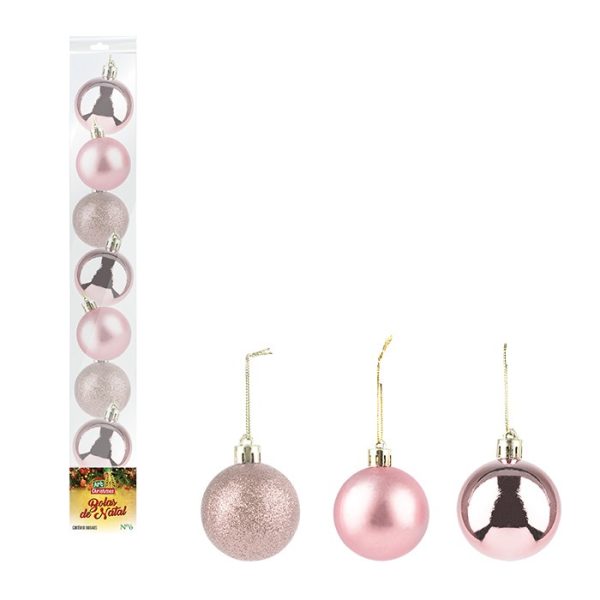 Bola Tb Lisa 6Cm 8Pcs Rose