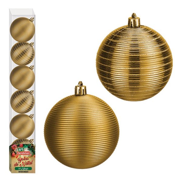Bola Tb Magic 7Cm 6Pcs Dourada