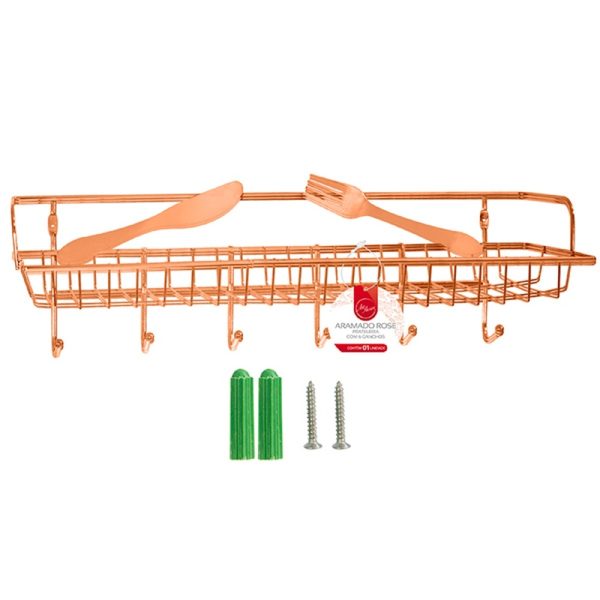 Aramado Rose Prateleira Com 6