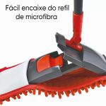 Mop Flat Chenile Tam Unico Vermelho/ Cinza Escuro - Imagem 4