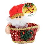 Cesta Vime Com Noel 13X13Cm - Imagem 2