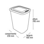 Lixeira Multiuso 9 Litros Com Click Label De Polipropileno - Imagem 6