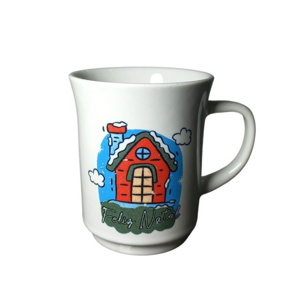 Caneca Americana Branca Dec. Natal