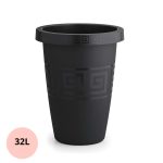 Vaso  Grego Redondo 32 Litros - Preto - Plasmont - Imagem 4