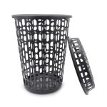 Cesto Telado C/Tampa 60L Preto - Arqplast - Imagem 2