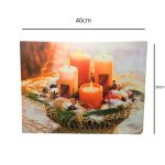 Quadro Velas Vermelha C 5 Led 40X30 - Imagem 2