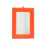 Espelho Com Moldura Laranja De Plastico Tradicional - 23cm,25cm - Imagem 4