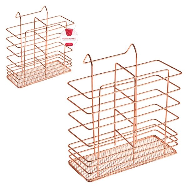 Seca Talheres Dup Aramado Rose