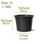 Pote Holambra Np15 Preto - Imagem 2