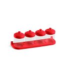 Porta Condimentos De Acrílico Com Tampa E Base De Plastico - Imagem 3