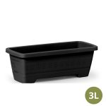 Vaso  Retangular M 3L-  Preto - Imagem 2