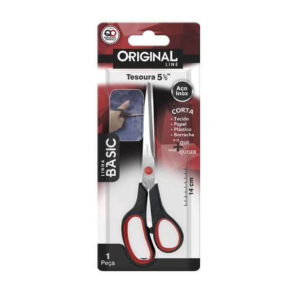 Tesoura Multiuso Em Aço Inox Vermelha