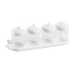 Porta Condimentos De Acrílico Com Tampa E Base De Plastico - Imagem 4