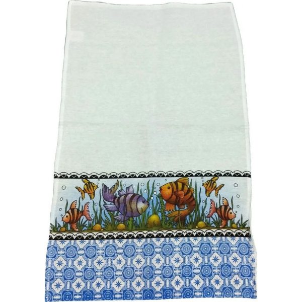 Pano De Prato 65X40Bainha Bresser Barrado(Corte De Tec. Barradio)