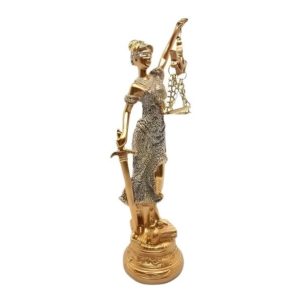 Estatueta Deusa Da Justica 19X8Cm Enfeite De Resina