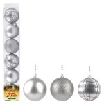 Bola Tb Cristal 6Cm 6Pcs Prata