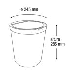 Lixeira P Esc 10 Lts Met. I. C/Tp Coleta Seletiva - Imagem 3