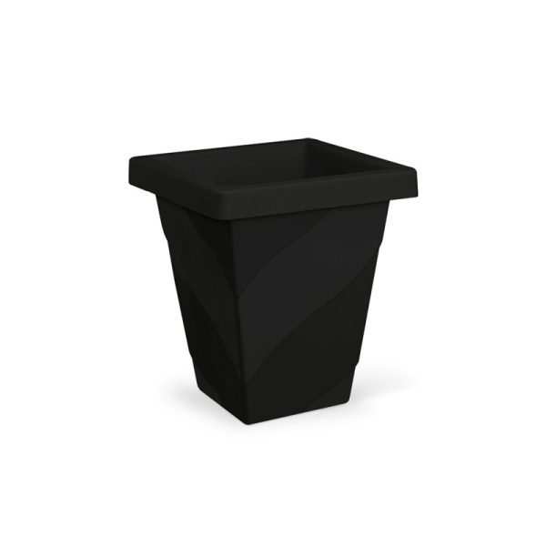 Vaso Roma Quadrado Pequeno Preto