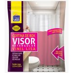 Cortina De Box Vinil Com Visor Retangular Lisa - Imagem 6