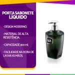 PORTA SABONETE LIQ. PREMIUM PRETO TRANSLUCIDO - Imagem 3