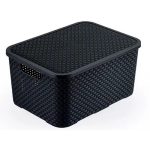 Mini Caixa Rattan 7 L - Preta