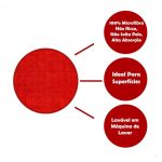 PANO DE CHAO ALTO DESEMPENHO 70 X 50 VERMELHO - Imagem 3