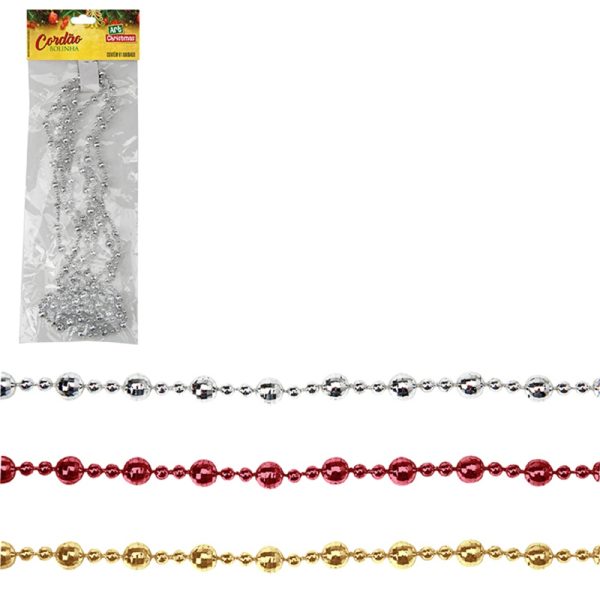 Cordao Bolinha 8Mmx2M 3Cores