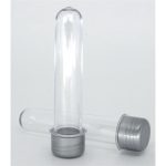 Kit 10 Tubetes Para Festa Tampa Lisa - Prata