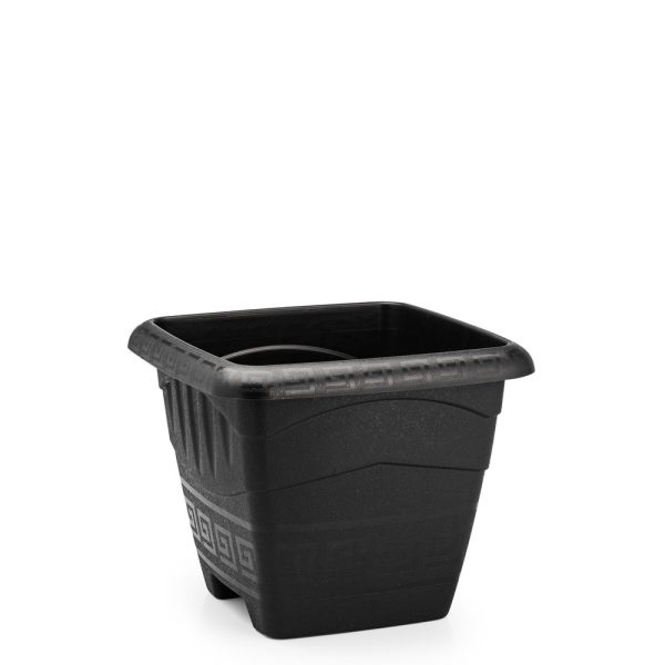 Vaso  Quadrado M 6L-  Preto