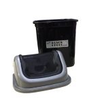 Lixeira Quad Basculante 7L Black Steel - Plasmont - Imagem 3