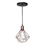 Pendente Diamante De Metal Ferro Esposto 18X18Cm - Imagem 2