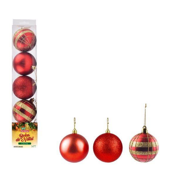 Bola Tb Cristal 7Cm 5Pcs Verme